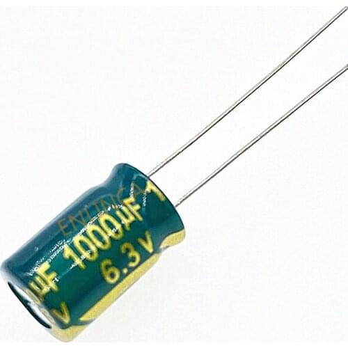 20pcs/lot 6.3v 1000uf 8*12 High-frequency Low-impedance High Frequency Low Impedance Aluminum Electrolytic Capacitor 1000uf 6.3v