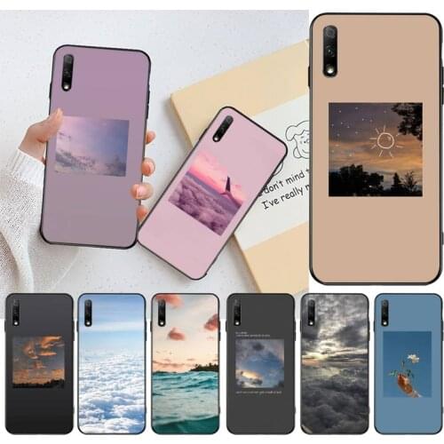 Art Prints Blooming Sky Clouds Phone Case for Huawei Honor 30 20 10 9 8 8x 8c v30 Lite view pro