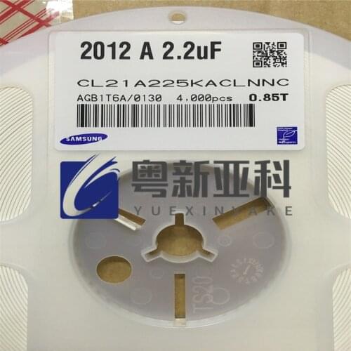 CL21A225KAFNNWG CL21A225KAFNNWE CL21A225KAFNNNG CL21A225KAFNNNE CL21A225KACLNNC SMD MLCC 0805 2.2uF 25V X5R ±10% Chip capacitors