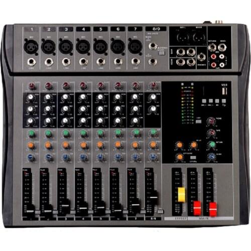 CT90S-USB 8 channel mixer with stereo input and USB display