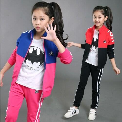 Childrens Wear Girls 2019 Childrens Casual Suit Spring and Autumn Big Children Two-piece 12 Years Old 13 Children Clothes