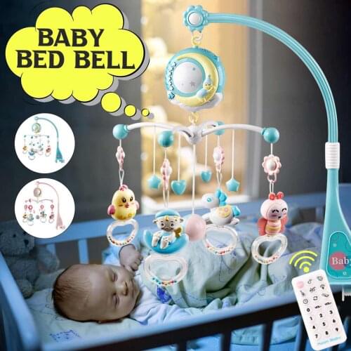 Baby Rattles Crib Mobiles Toy Holder Rotating Mobile Bed Bell Musical Box Projection 0-12 Months Newborn Infant Baby Boy Toys