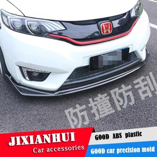 For Honda FIT JAZZ Body kit spoiler 2014-2016 For Honda FIT ABS Rear lip rear spoiler front Bumper Diffuser Bumpers Protector