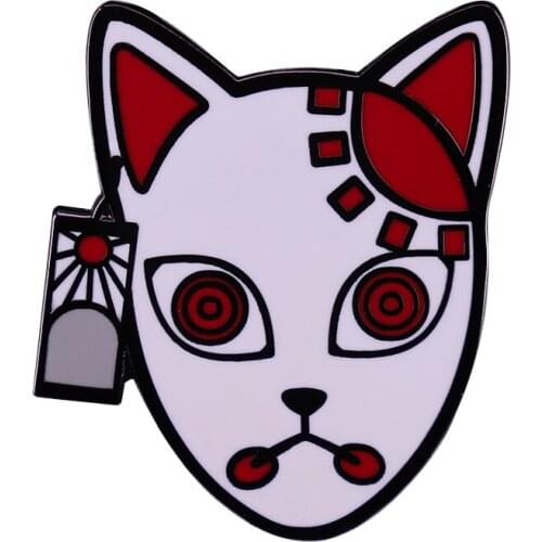 DDDemon Slayer Enamel Pin Kimetsu no Yaiba Kamado Tanjirou Warding no Masks Brooch Ghost Anime Badge