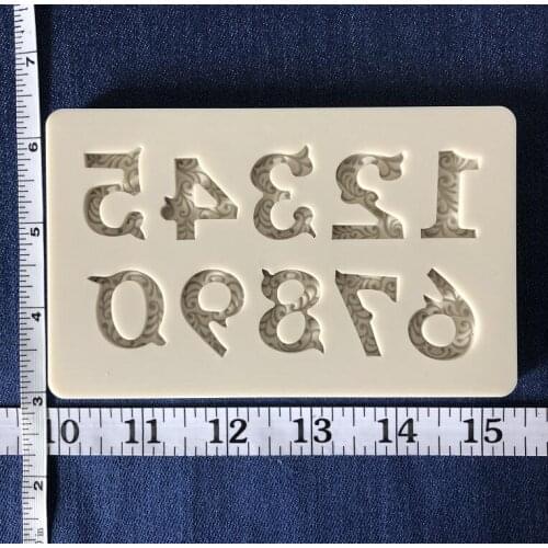 Cake Molds mini filigree number silicone mold for ice cream popsicle molds Ice Cube Molds Silicone mould fashion