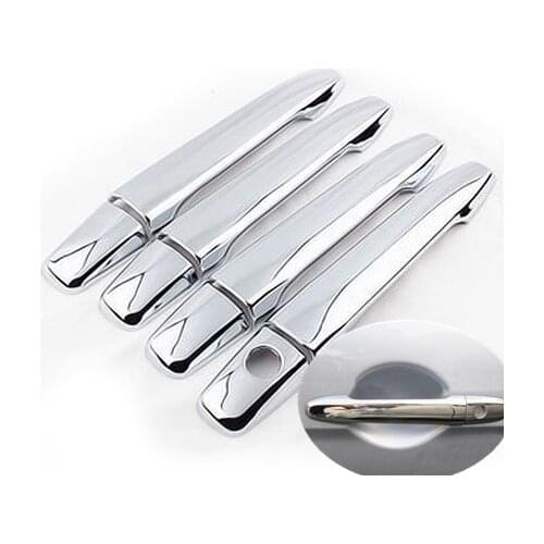 FUNDUOO For Mitsubishi Outlander Lancer 2008 2009 2010 2011 2012 2013 2014 New ABS Chrome Door Handle Cover Auto Excessories