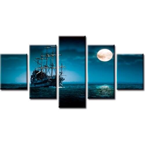 Wholesale Sea sailing series Paintings Wall Art Home Decoration framed Canvas Oil Painting For Living Room Room