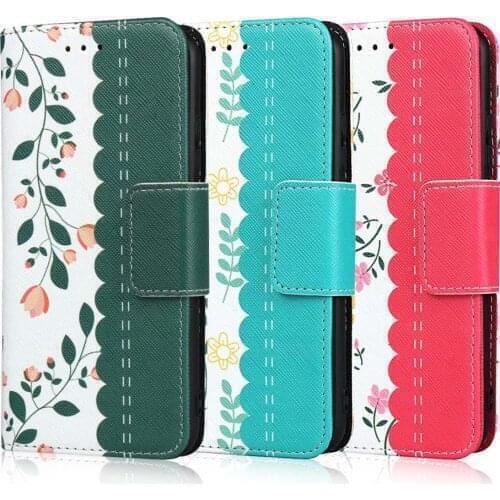 Hanging rope printing mobile phone leather case for samsung A10s A20s Wallet bracket function for samsung A20s