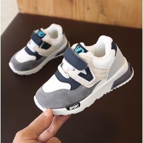 Children Sport Shoes Autumn Winter Fashion Breathable Kids Boys Warm Fur Shoes Girls Mesh Sneakers Baby Toddler Shoes