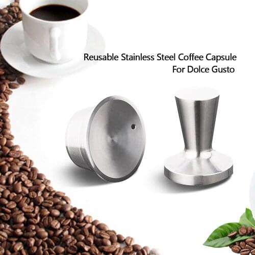 Dolce Gusto Metal Capsule Cap Nescafe Gusto Dolce Reusable Capsula Pod Stainless Steel Dolce Rechargeable Inox Coffee Filter Cup