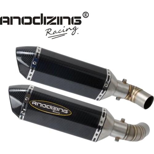 Motorcycle Exhaust System Slip On Middle Link Pipe Muffler For DUCATI 696 Monster 696 2008-2014 796 795 Monster 2010 2011-2014