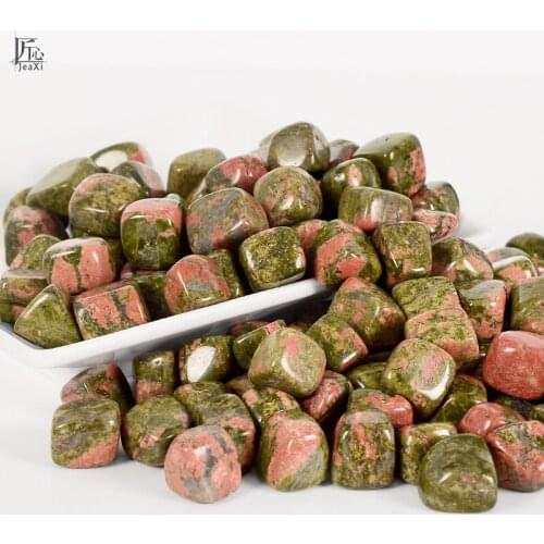 Natural Unakite Tumbled Stone Healing Reiki Crystal and mineral quartz Chakra Home Decor Garden Decorative Stone bead