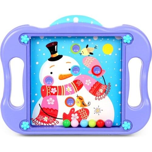 New Ball Balance Puzzle Game Labyrinth Board Toys Puzzle Ball Brain Teasers with 10 Game Scenes Cards