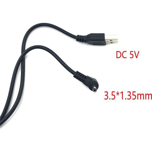 Type A Male USB Turn to DC Power Male Plug Jack Adapter 90 Degree Male 3.5mm x 1.35mm Power Converter Cable Cord USB to 3.5*1.35
