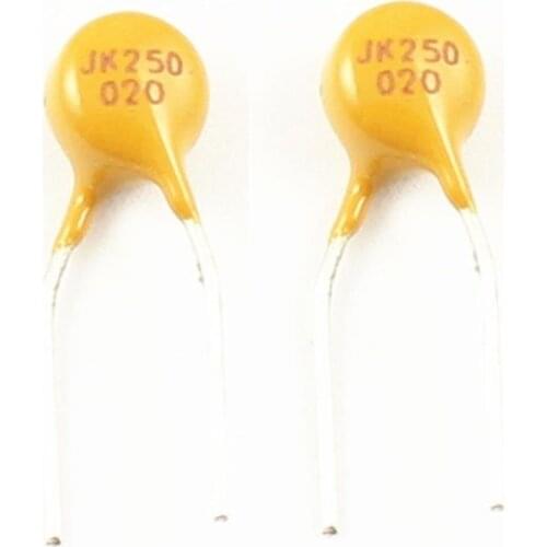 20 Pcs JinKe Polymer PPTC PTC DIP Resettable Fuse 250V 0.02A 20mA JK250-020 NEW