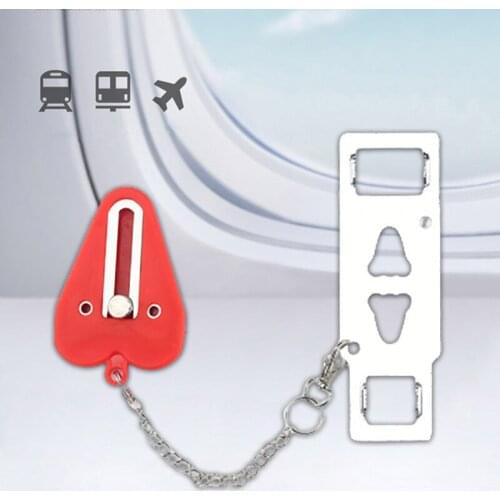 Portable Door Lock Safe Durable Door Lock Punch Free Removable Door Stopper Universal for Home Hotel can CSV