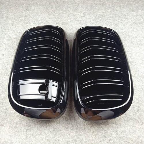 Original Quality 2014-2018 Front Kidney Grill With Night vision For X5 F15 X6 F16 X5M F85 X6M F86 Glossy Black Racing Grills
