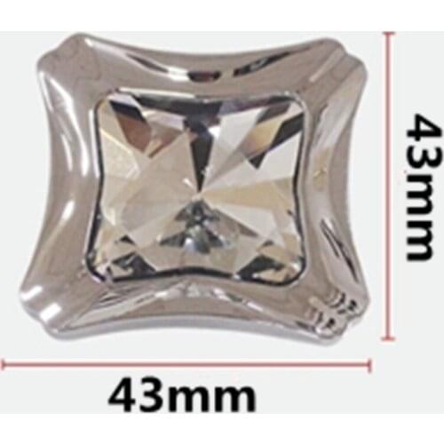 Modern fashion rose black chrome transparent crystal bathroom cabinet TV cabinet wine cabinet kitchen cabinet handle pull knob