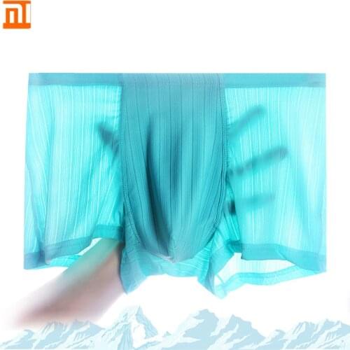 XiaoMi Mijia Ice Silk Thin Panties Men Antibacterial Comfortable Breathable Moisture Absorption Boxer Underwear Smart Underpants