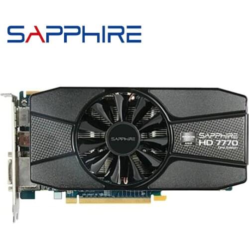 SAPPHIRE Radeon HD 7770 1GB Graphics Cards GPU For AMD HD7770 1G GDDR5 Video Cards PC Computer Gaming HDMI PCI-E X16 Used