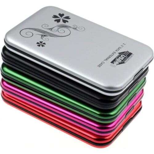 High Quality 1Piece 5 Color USB 3.0 High Speed External 2.5" Inch SATA Hard Disk Drive HDD SSD Enclosure Case Free Shipping