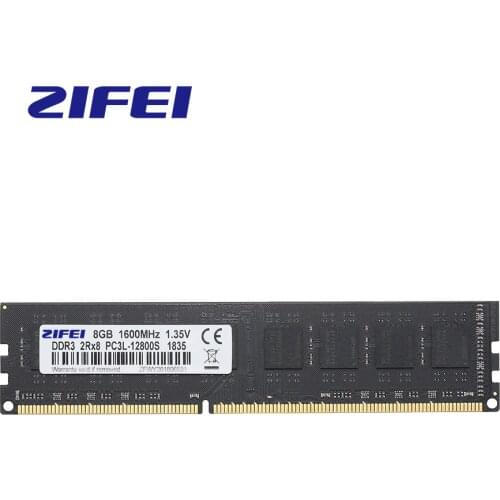 ZiFei ram DDR3L 16GB(8GB*2PCS) 1333MHZ 1600MHZ 240Pin 1.35V UDIMM Fully compatible for Desktop