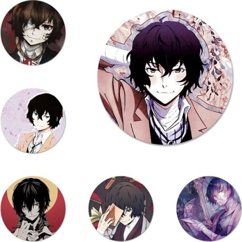 58mm Bungou Stray Dogs Dazai Osamu Icons Pins Badge Decoration Brooches Metal Badges For Clothes Backpack Decoration