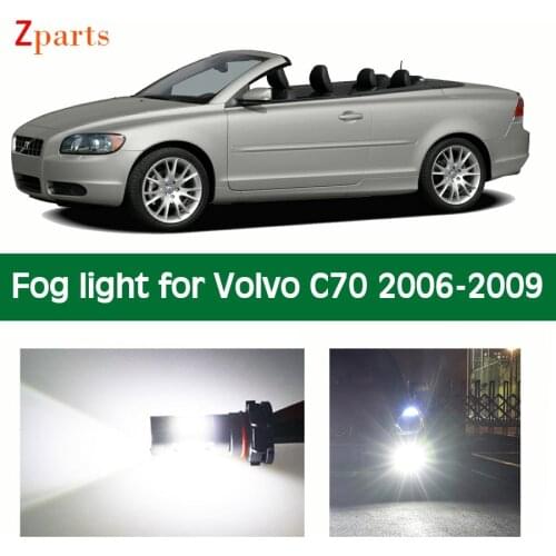 1 Pair LED Fog Light For Volvo C70 2006 - 2009 Foglamp Bulb Ice Lamp Blue White Yellow Red Daytime Running Lights 12V 6000K