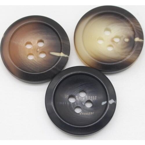 10Pcs/lot 18-30mm Black brown beige four-eye resin button coat sweater windbreaker suit button C169