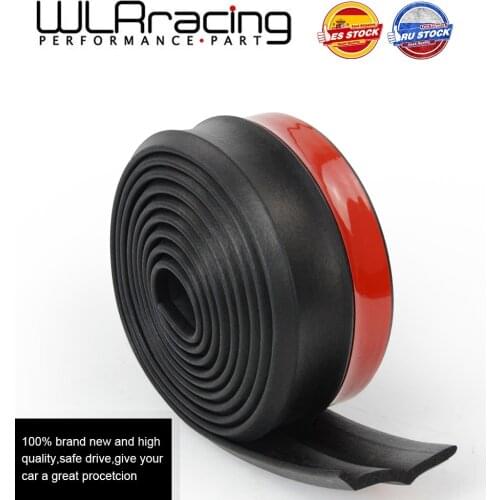 2.5M Car Bumper Lip Stickers Car Front Bumper Lip Rubber Car Bumper Protectors Exterior Mouldings Bumper Lip Strip 65mm Width