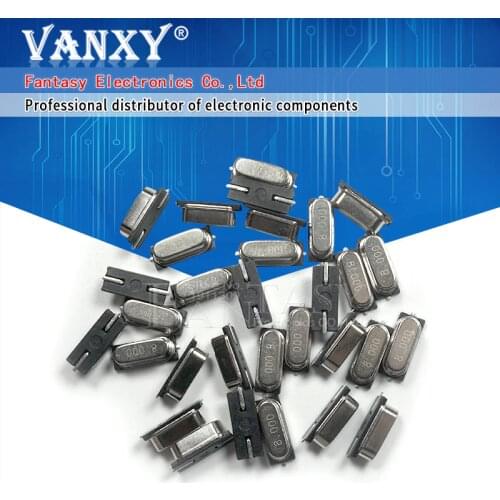 20pcs smd hc-49s 8MHz 8.000mhz 20ppm 20pF quartz resonator crystal