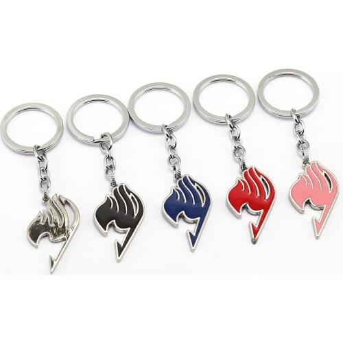 Anime Fairy Tail Guild Logo Emblem Etherious Natsu Dragneel Gray Fullbuster Lucy Heartfilia Alloy Keychain Key Chains Keyring