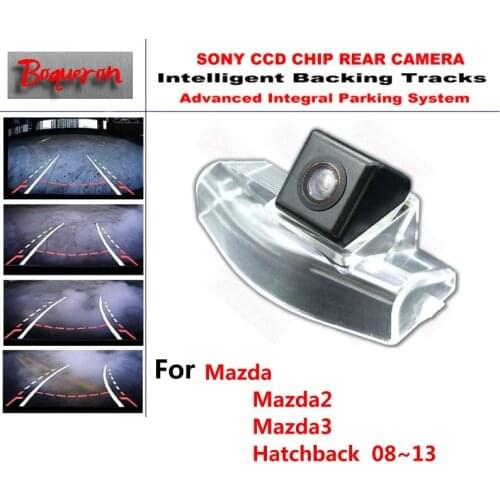 For Mazda 2 3 mazda2 Mazda3 Hatchback 08~13 CCD Car Backup Parking Camera Intelligent Tracks Dynamic Guidance Rear View Camera