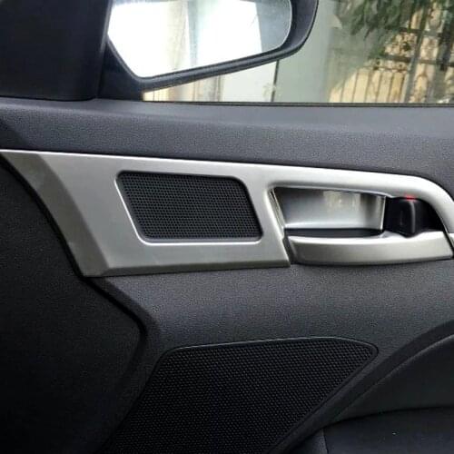 Bbincar ABS Chrome 4pcs Interior Door Handle Bowl Cover Trims Decoration Car Accessories For Hyundai Elantra 2016 / Avante 2015