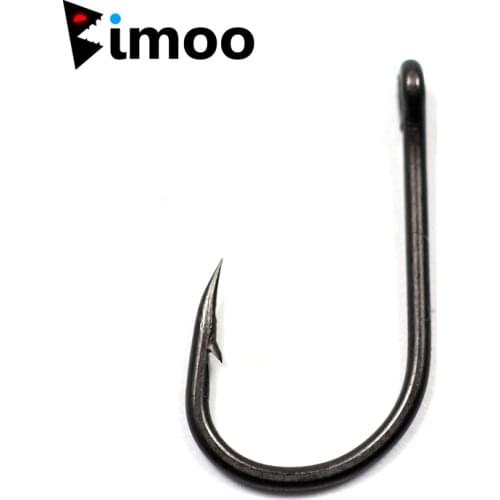 Bimoo 20pcs/pack #2 #4 #6 #8 Wide Gap Beaked Carp Fishing Hooks High Quality Matt Black Pop up Carp Hook