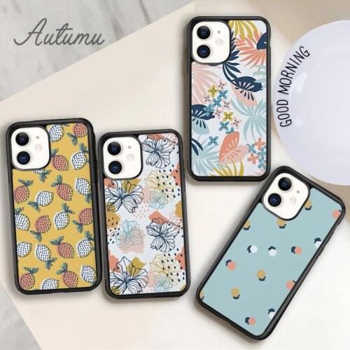 Pineapple Summer Fruity Lemon Phone Case for iPhone 11 12 Pro Max mini X XR XS SE 2020 5 6S 7 8 Plus Samsung S9 S10 Cover shell