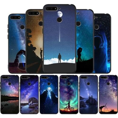 Starry Sky black Silicone Phone Case For honor 30 20 Pro 8 8X 9 10 20 Lite Mate 10 20 30 Lite Pro cover