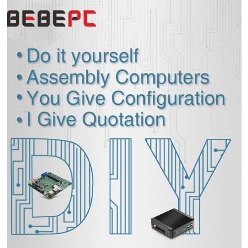 DIY Mini-PC Difference Price Link, for PCs RAM SSD HDD Network WIFI HDMI+VGA Bluetooth COM Fan/Fanless