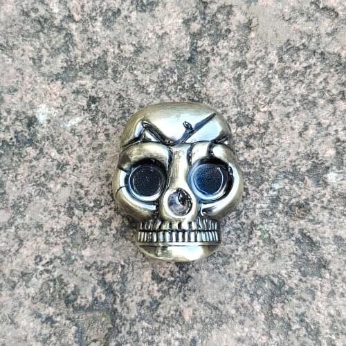 HORNET Skull Zinc Alloy Metal Herb Smoking Tobacco Grinder Hand Crank Herb Crusher