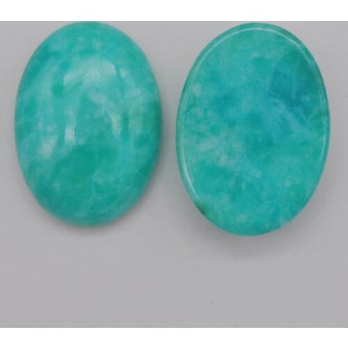 25x18MM Amazonite Stone GEM Oval Cabochon Jewelry Making (2pcs/lot) H185