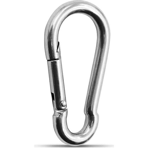 Stainless Steel 304 (M8) Carabiner Carbine Snap Hook Key-Lock for Travel, Camping, Hammock, Hiking, Fishing,Dog Leash Keychain