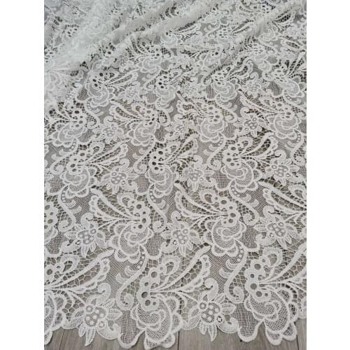 French Lace Fabric 2020 Guipure Lace Embroidery African Cord Lace Fabric High Quality Nigerian Lace Fabric For Dress HF232