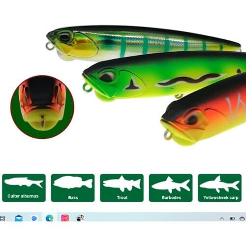 Mavllos 5.6g 14.5g Topwater Pencil Fishing Lure Reflection of External Light High Quality Long Cast Artifical Bait Spinner Baits