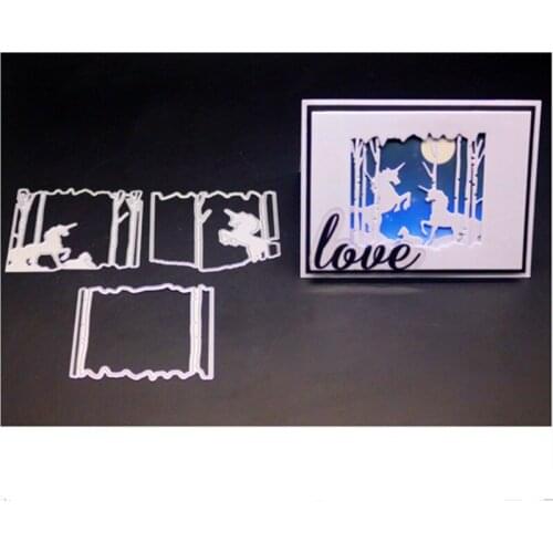 YINISE SCRAPBOOK Metal Cutting Dies For Scrapbooking Stencils UNICORN DIY Paper Album Cards Making Embossing Die Cuts Cutter