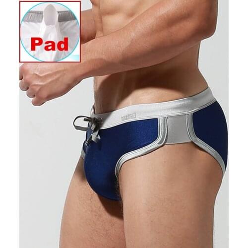 Push Up Mens Swim Briefs Desmiit Swimwear Gay Sexy Swimming Trunks for Men Swimsuit Beach Wear Penis Pad Bathing Suit zwembroek