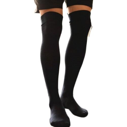 Stockings Mens Thicken Warm Socks Over-The-Knee Thigh Socks Winter Cotton Long Stockings Club Gay Sports Hose Der Kniestrumpf