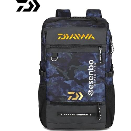 Daiwa Mens Outdoor Sports Fishing Camouflage Backpack Hiking Mountaineering Cycling Large Capacity Fishing Backpack