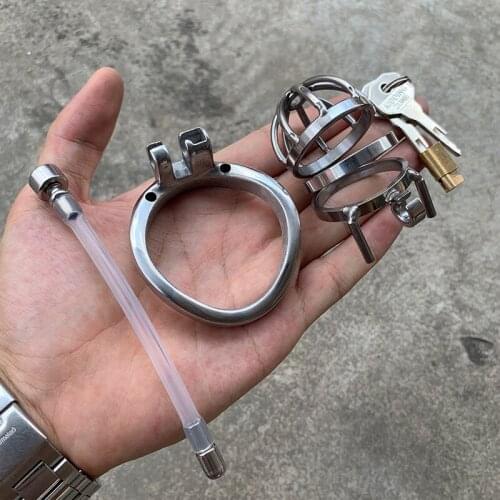 Stainless Steel Male Chastity Device Belt Metal Cage Restraint Penis Sex Tools For Men Gay Penis Cock Ring Sex Shop Adult Games