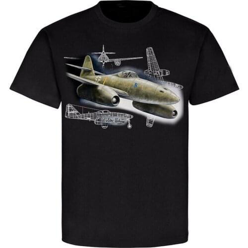 WWII German Air Force Me-262 Schwalbe Jet Fighter T-Shirt. Summer Cotton Short Sleeve O-Neck Mens T Shirt New