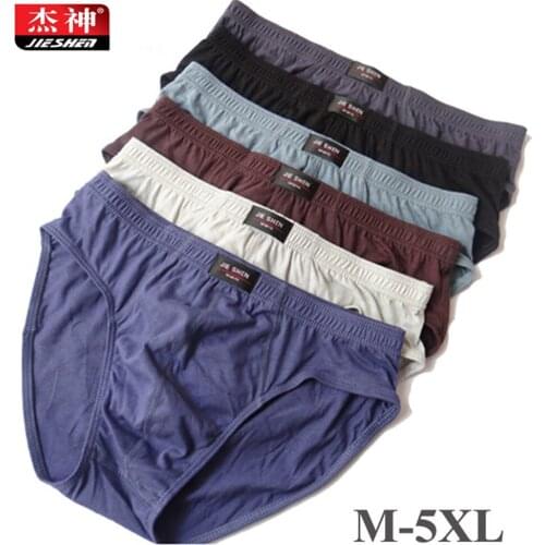 Wholesale Middle Aged Cotton Underwear Men Breathable Big Middle Waist Pants high quality Men Underwear 6pair/lot